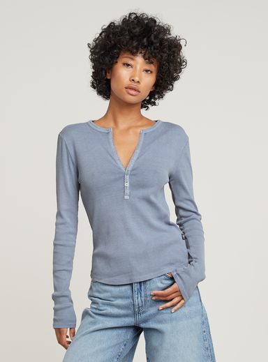 Deep V-Neck Slim Top